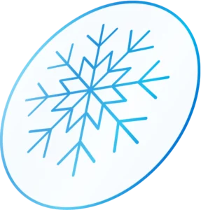 Illustration vectorielle d’un flocon stylisé représentant le froid thérapeutique utilisé en cryothérapie médicale.